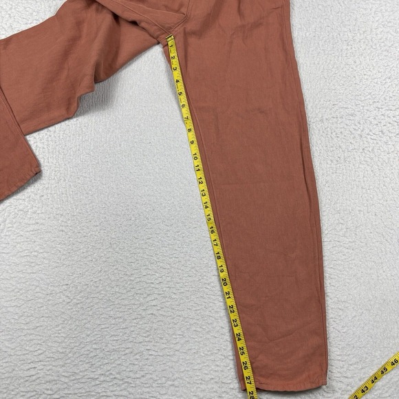 Veronica Beard Pants Womens 0 Mocha Karter Pleated Crop Paperbag Trousers Linen - Picture 7 of 14